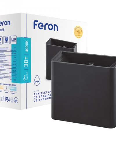 Архітектурний світильник Feron DH028 чорний