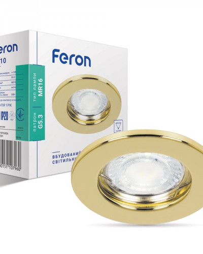 Вбудований світильник Feron DL10 золото