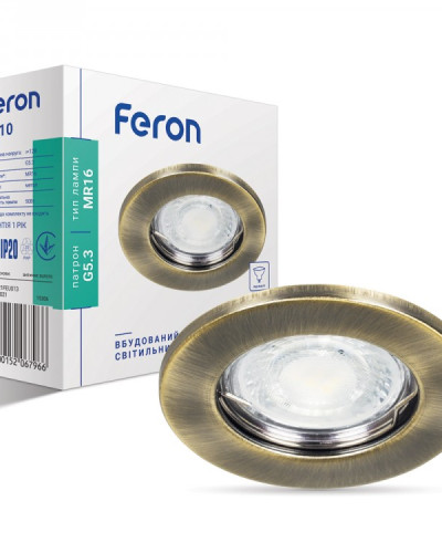 Вбудований світильник Feron DL10 античне золото