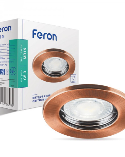 Встроенный светильник Feron DL10 античная медь
