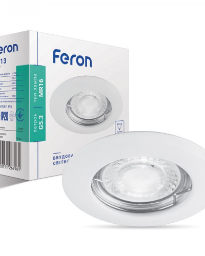 Вбудований світильник Feron DL13 білий