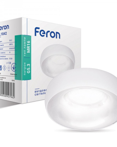 Вбудований світильник Feron DL1842 білий хром