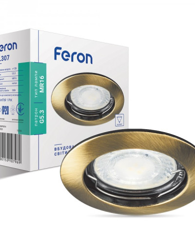 Вбудований світильник Feron DL307 античне золото