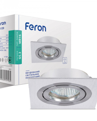 Вбудований поворотний світильник Feron DL6120 білий