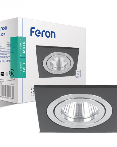 Поворотний вбудований світильник Feron DL6120 чорний