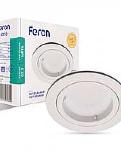 Неповоротний вбудований світильник Feron DL6310 G5.3 білий