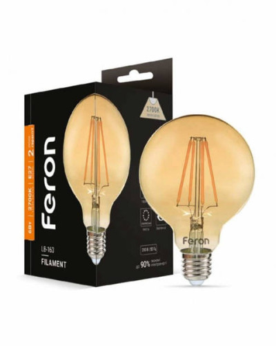 Світлодіодна лампа Feron Filament LB-163 6Вт E27 2700K