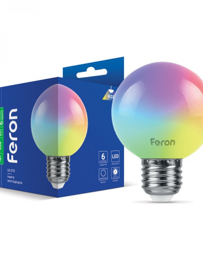 Світлодіодна лампа Feron LB-378 1Вт E27 RGB