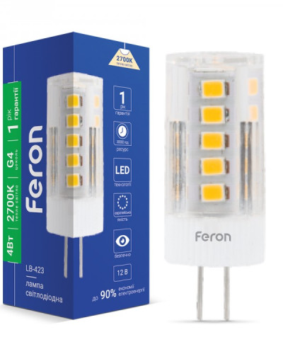 Світлодіодна лампа Feron LB-423 4Вт G4 2700K 12V