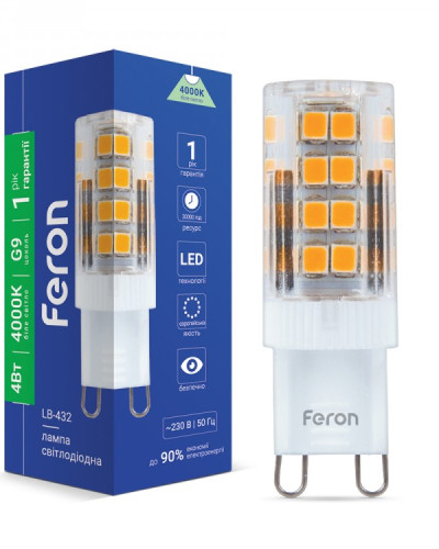 Світлодіодна лампа Feron LB-432 4Вт G9 4000K