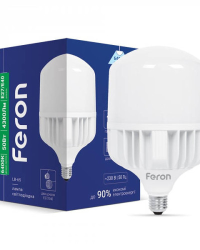 Світлодіодна лампа Feron LB-65 50Вт E27-E40 6400K