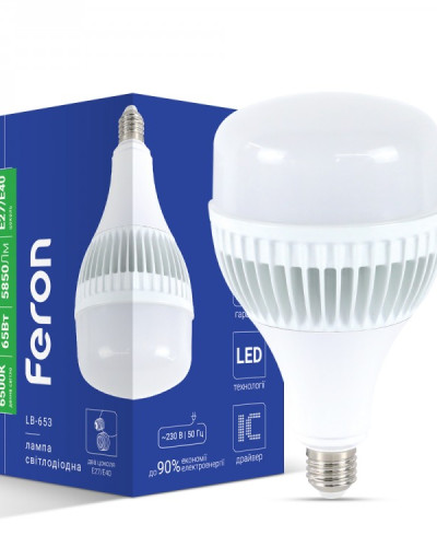 Світлодіодна лампа Feron LB-653 65Вт Е27-E40 6500K
