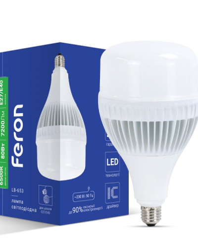 Світлодіодна лампа Feron LB-653 80Вт Е27-E40 6500K