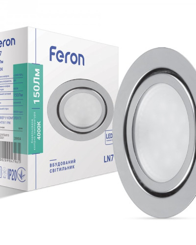 Світлодіодний світильник Feron LN7 3W хром