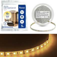 Світлодіодна стрічка Feron LS607 60SMD/м 12V IP65 білий теплий