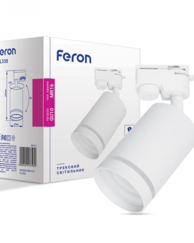 Трековий світильник під лампу Feron ML338 GU10 IP40 білий
