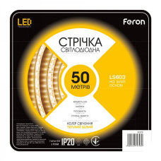 Светодиодная лента Feron SANAN LS603 60SMD/м 12V IP20 белый теплый
