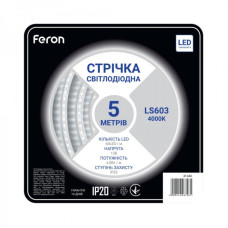 Светодиодная лента Feron SANAN LS603 60SMD/м 12V IP20 4000К