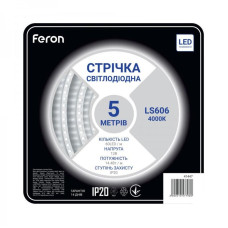 Светодиодная лента Feron SANAN LS606 60SMD/м 12V IP20 4000К