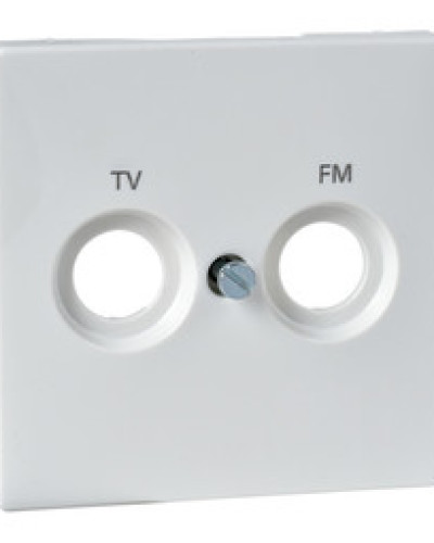Центральна плата з маркуванням FM та TV, полярно-білий, Antique, Merten, Schneider Electric MTN299719 