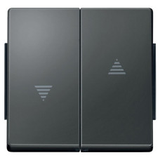 Клавиша двойная выключателя для рольставней IP44, антрацит, Merten Aquadesign Schneider Electric MTN343414