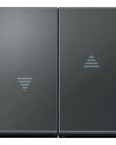 Клавіша подвійна вимикача для рольставнів IP44, антрацит, Merten Aquadesign Schneider Electric MTN343414