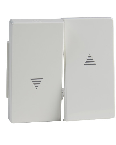 Клавіша подвійна вимикача для рольставнів IP44, полярно білий Merten Aquadesign Schneider Electric MTN343419