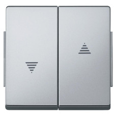 Клавиша двойная выключателя для рольставней IP44, алюминий, Merten Aquadesign Schneider Electric MTN343460