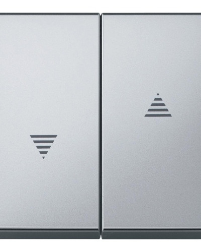 Клавіша подвійна вимикача для рольставнів IP44, алюміній, Merten Aquadesign Schneider Electric MTN343460