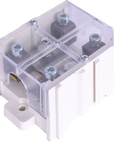 Клемна колодка прохідна e.tc.main.brass.95k, 1х95 мм.кв./4х16 мм.кв..,латунний контакт, з кришкою