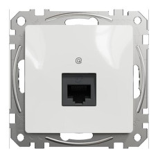 Компьютерная розетка, одинарный разъем RJ45 CAT6 UTP Белый Sedna Design