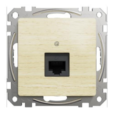 Компьютерная розетка, одинарный разъем RJ45 CAT6 UTP Береза Sedna Elements