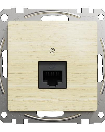 Компьютерная розетка, одинарный разъем RJ45 CAT6 UTP Береза Sedna Elements