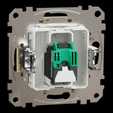 Компьютерная розетка однопостовая, разъем RJ45 кат. 5е UTP, Sedna Design & Elements, Береза - имитация дерева, SDD180451 Schneider Electric