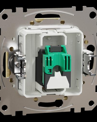 Компьютерная розетка однопостовая, разъем RJ45 кат. 5е UTP, Sedna Design & Elements, Береза - имитация дерева, SDD180451 Schneider Electric