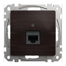 Компьютерная розетка однопостовая, разъем RJ45 кат. 5е UTP, Sedna Design & Elements, Венге - имитация дерева, SDD181451 Schneider Electric