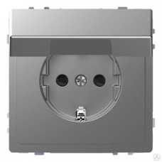 Розетка с заземляющим контактом и LED модулем, Антрацит, Merten D-Life Schneider Electric MTN2304-6034