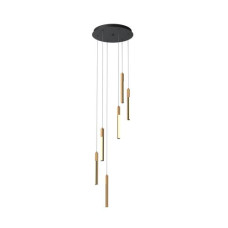 Підвісний світильник Чорний-Дерево BLACK-WOOD ELIOT LAMPA MD4768-6-3BMT