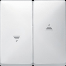 Клавіша для вимикачів жалюзі, полярно-білий, Merten Antique, Schneider Electric MTN411519