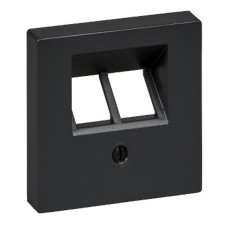 Накладка для механізму  розетки RJ45,2-х постова, антрацит, System M, Merten, Schneider Electric MTN298014