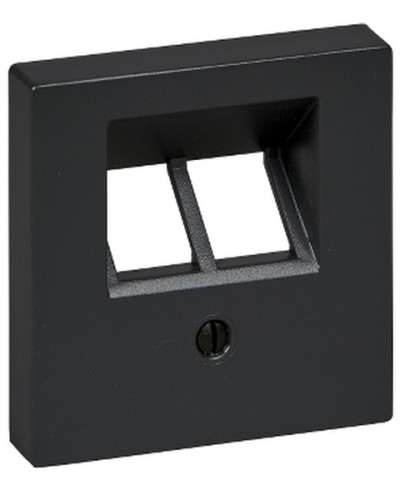 Накладка для механізму  розетки RJ45,2-х постова, антрацит, System M, Merten, Schneider Electric MTN298014