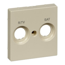 Центральная плата для розеток TV/SAT с маркировкой, 2-постовая, бежевый, System M, Merten Schneider Electric MTN299844