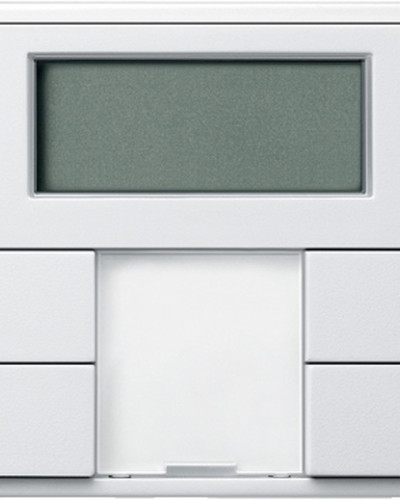2-кнопочный выключатель с терморегулятором, полярно-белый, System M, Merten, Schneider Electric MTN6212-0419
