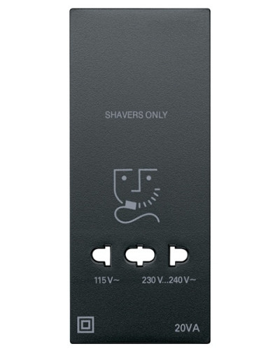 Центральна накладка для розетки для електробритви, антрацит, Merten  System M, Schneider Electric MTN213514
