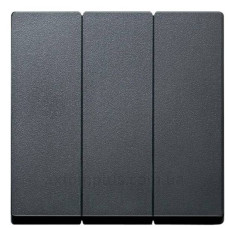 Тройная клавиша, антрацит, Merten System M, Schneider Electric MTN311914