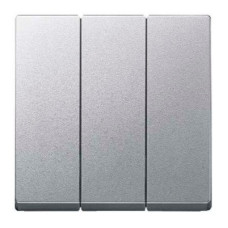 Потрійна клавіша,  алюміній,Merten System M, Schneider Electric MTN311960