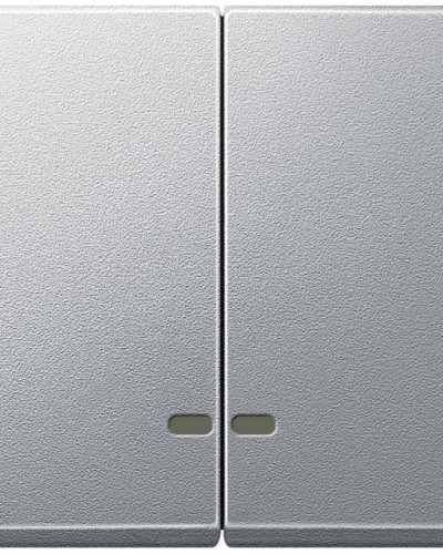 Клавіша подвійна з віконцем для світлоіндикатора, алюміній, Merten System M Schneider Electric MTN3420-0460