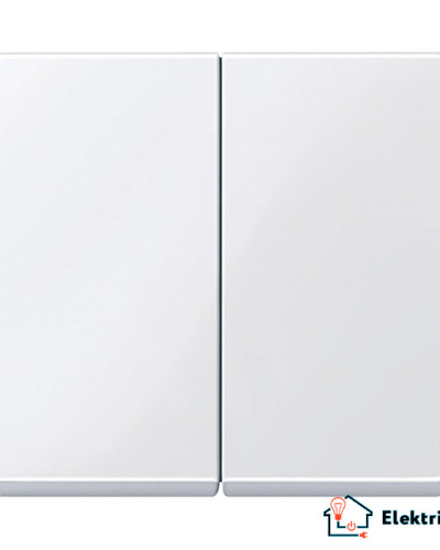Клавіша подвійна, білий глянцевий Merten System M Schneider Electric MTN432519