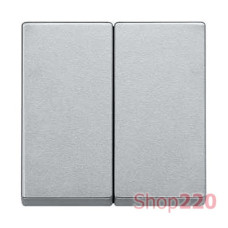 Двойная клавиша, алюминий, Merten System M Schneider Electric MTN433560
