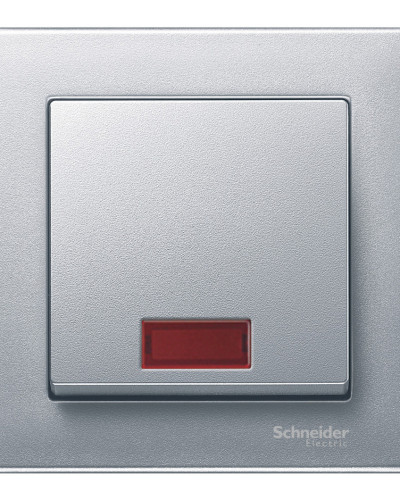 Клавіша з віконцем для світлової індикації, алюміній, 	
Merten System M Schneider Electric MTN433860